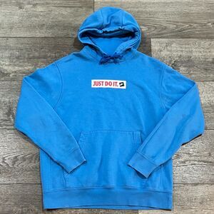 Nike JDI 'Just Do It' Fleece Pullover Hoodie - UNC Blue Men's Size Medium